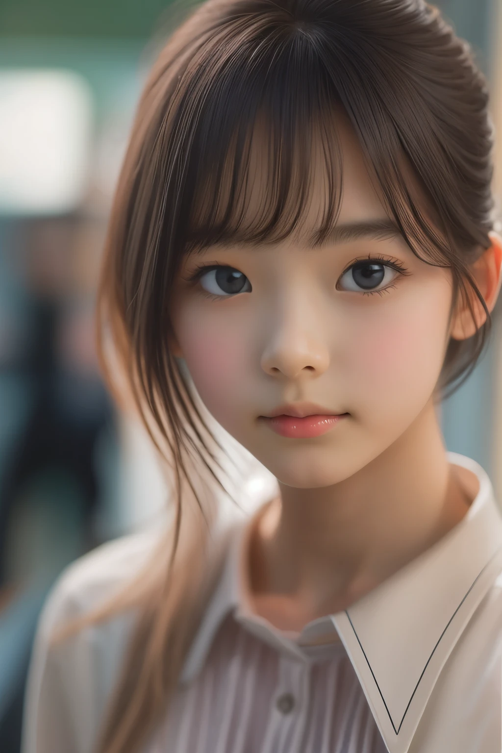 ((sfw: 1.4)), ((detailed face,  professional photography)), ((sfw, Business Professional Attire, 1 Girl)), Ultra High Resolution, (Realistic: 1.4), RAW Photo, Best Quality, (Photorealistic Stick), Focus, Soft Light, ((20 years old)), ((Japanese)), (( (young face))), (surface), (depth of field), masterpiece, (realistic), woman, bangs, ((1 girl))
