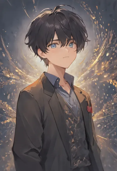 Black hair,eyes are light blue,beautiful boys,Handsome guy,Ash gray hair -  SeaArt AI