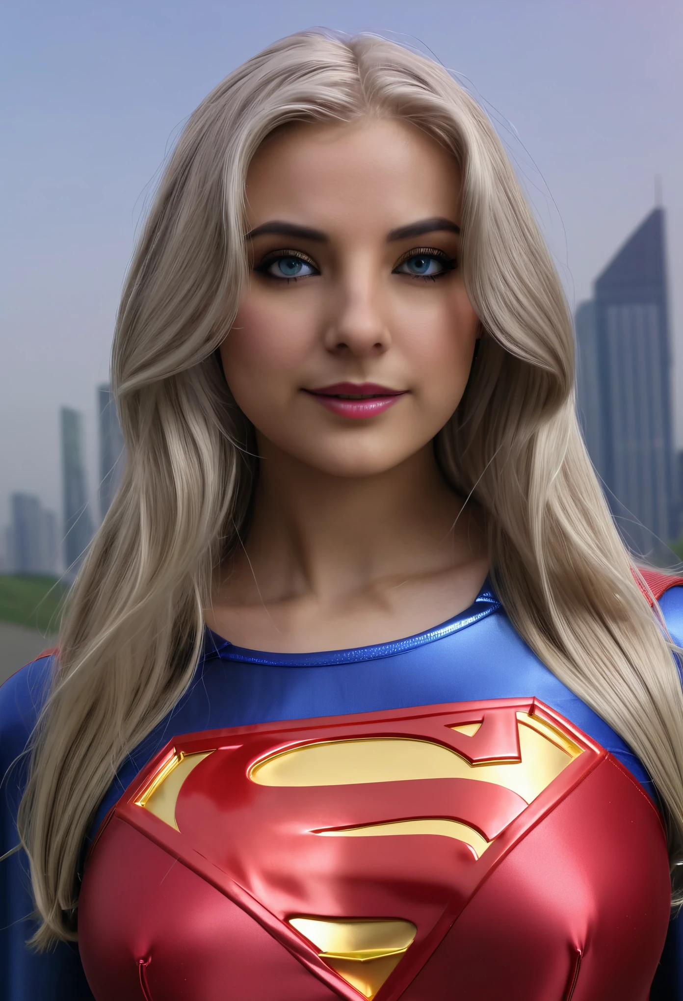 A woman in a superman costume posing for a picture - SeaArt AI