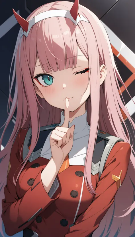 (masterpiece, best quality, very aesthetic, ultra detailed), intricate details,
1girl, zero two \(darling in the franxx\), darli...