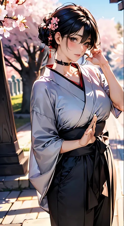 (masterpiece:1.2, highest quality, 8k, advanced details), (realistic, photorealistic:1.4), beautiful illustrations, 
looking at the viewer, whole body, Front view:0.6, 
((1 mature woman, 32 years old)),  Japanese, ((long black hair:1.5, straight hair)), bl...