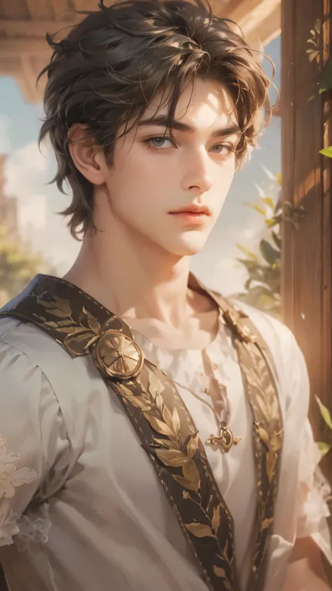 (masterpiece, top quality, best quality, official art, beautiful and aesthetic:1.2), boy, handsome, extreme detailed faces, (fractal art:1.3), colorful, highest detailed, (perfect face), shiny skin, HDR, cantarella, extremely detailed dress, detailed backg...