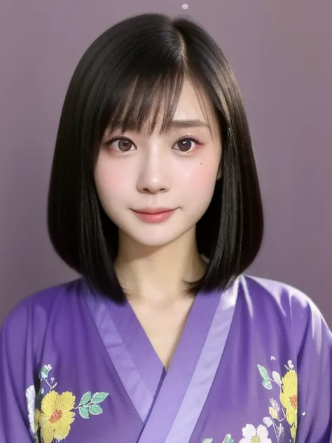 (kawaii 24 year-old Japanese girl, Nogizaka idol, Korean idol), (glossy black hair, medium bob cut:1.3), (extra rounded face, fo...