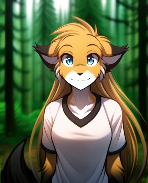 mike-twokinds, mike, twokinds, by tom_fischbach,, (best quality, masterpiece:1), solo, furry female anthro, blue eyes,long hair,...