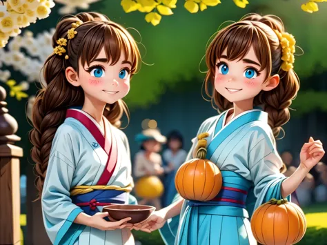 drink the sake in the gourd、A girl who gets drunk and starts dancing、villagers looking at it