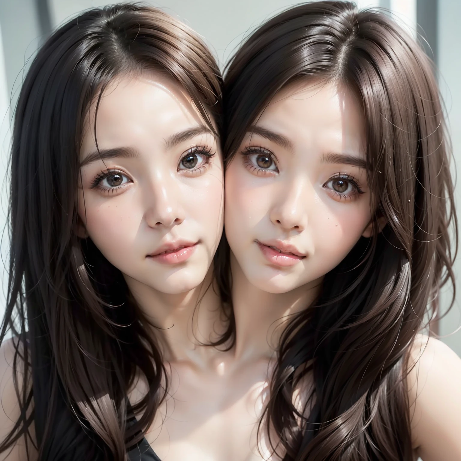 (Twoheads), (2heads:1.5), two princesses, lots of jewelry, tiaras, two asian women with long hair and a pink lipstick, beautiful gemini twins portrait, beautiful gemini twins, beautiful highly symmetric faces, siamese twins, korean symmetrical face, beautiful sci - fi twins, with a twin, ig model | artgerm, two girls, two beautiful anime girls, anime thai girl, young cute wan asian face, yanjun chengt