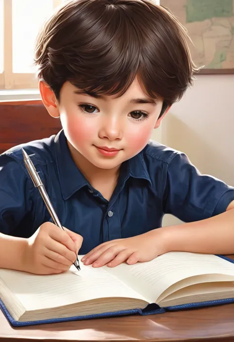 Write diligent boy