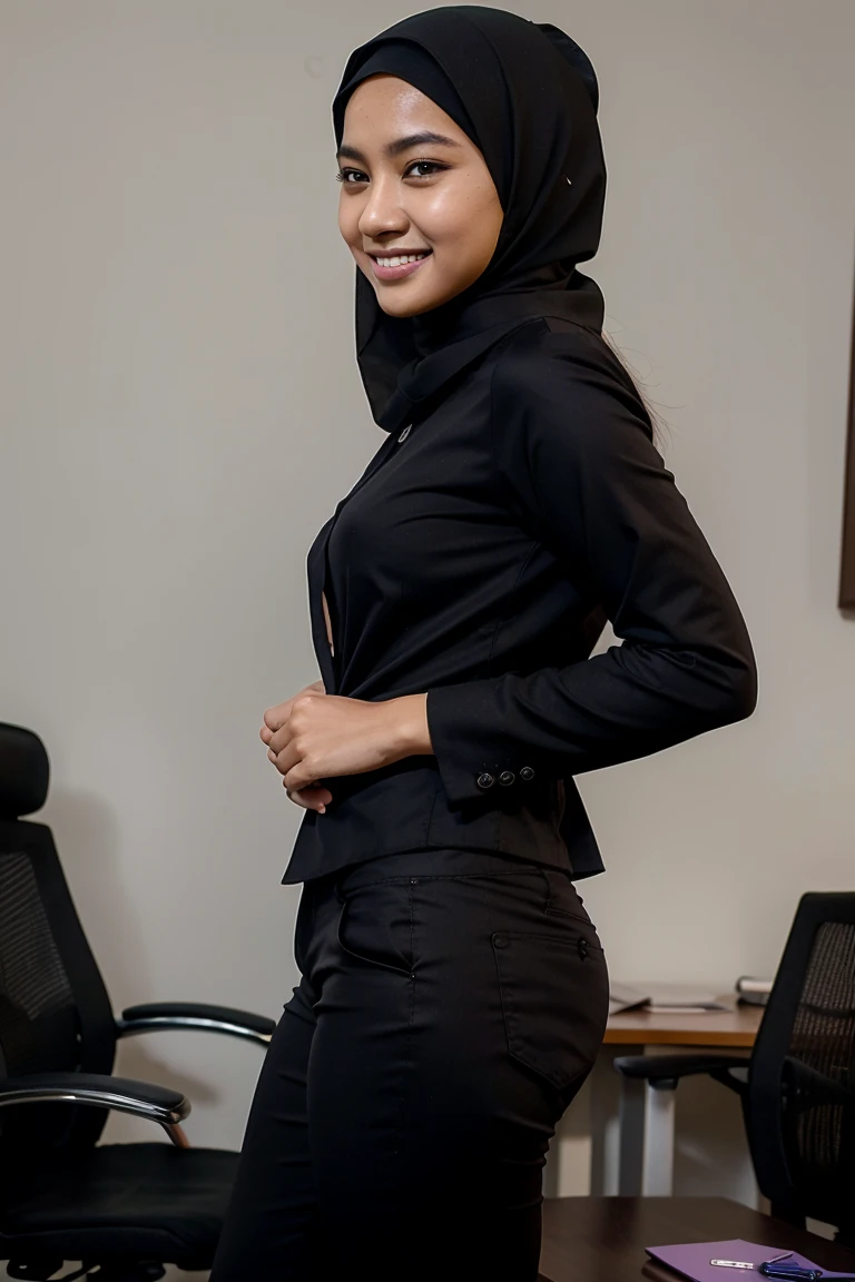 Nude 24 year old teenage malay woman with hijab,wearing office suit -  SeaArt AI