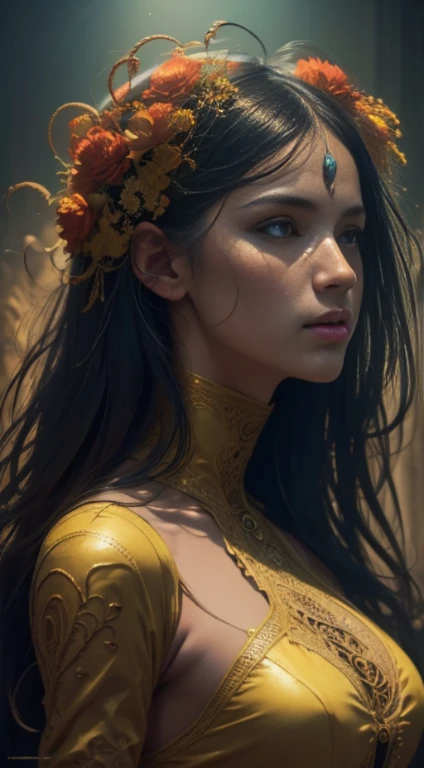 Menina muito bonita com pose dinâmica, usando vestido cha cha feito de tiras de queijo, composição perfeita, linda, detalhada, intrincada, insanamente detalhada, tendência de renderização de octanas no artstation, Fotografia artística 8k, arte conceitual fotorrealista, luz perfeita cinematográfica volumétrica natural suave, claro-escuro, fotografia premiada, obra de arte, óleo sobre tela, Rafael, Caravaggio, Greg Rutkowski, Besouro, Beksinski, foto em quadro completo, cores vivas, obra de arte,