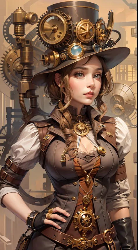 Female Steampunk Inventor Seaart Ai