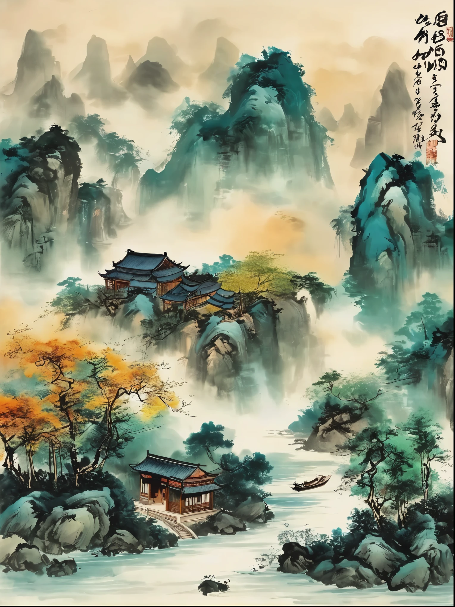 Retro Chinese ink painting style-复古国风水墨画风格 - SeaArt AI Model