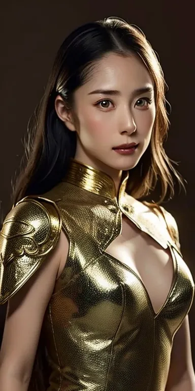 realistic, High resolution, soft light,1 female, alone, hip up, glowing skin, (detailed face), chinese armor