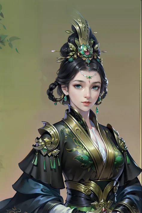 （masterpiece，super detailed，HD details，highly detailed art）1 woman，silk，Xian Xia，bust，alone，Highly detailed character designs fr...