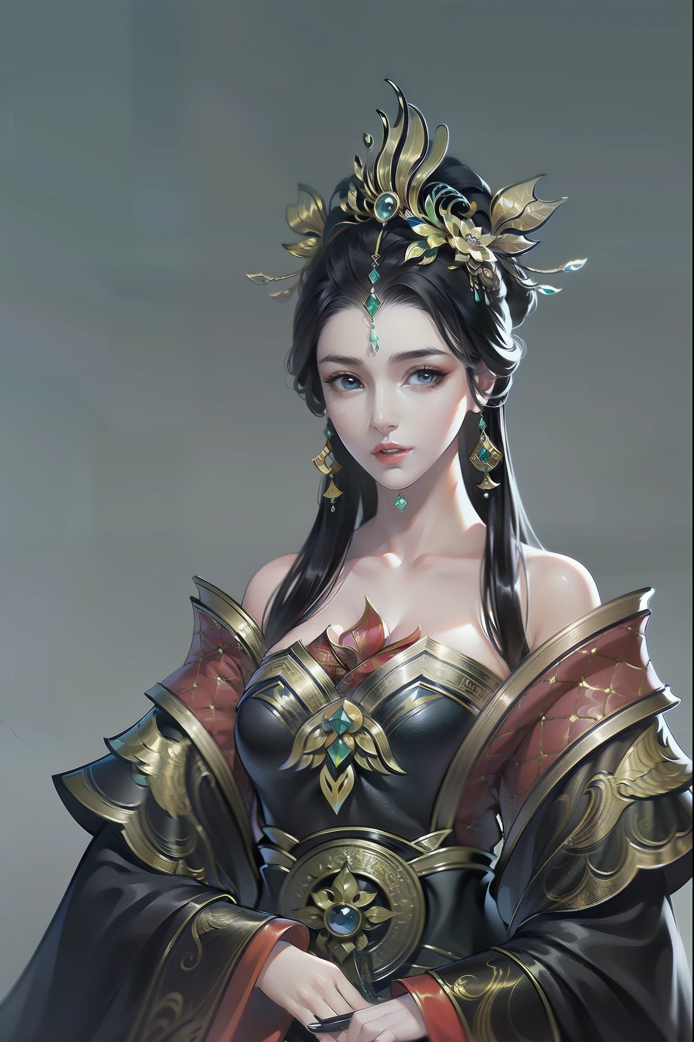 （masterpiece，super detailed，HD details，highly detailed art）1 woman，barefoot，silk，Xian Xia，bust，alone，Highly detailed character designs from East Asia，Game character costume design，ultra high resolution, sharp focus, epic work, masterpiece, (Very detailed CG unified 8k wallpaper)，pretty face，beautiful eyes，HD details