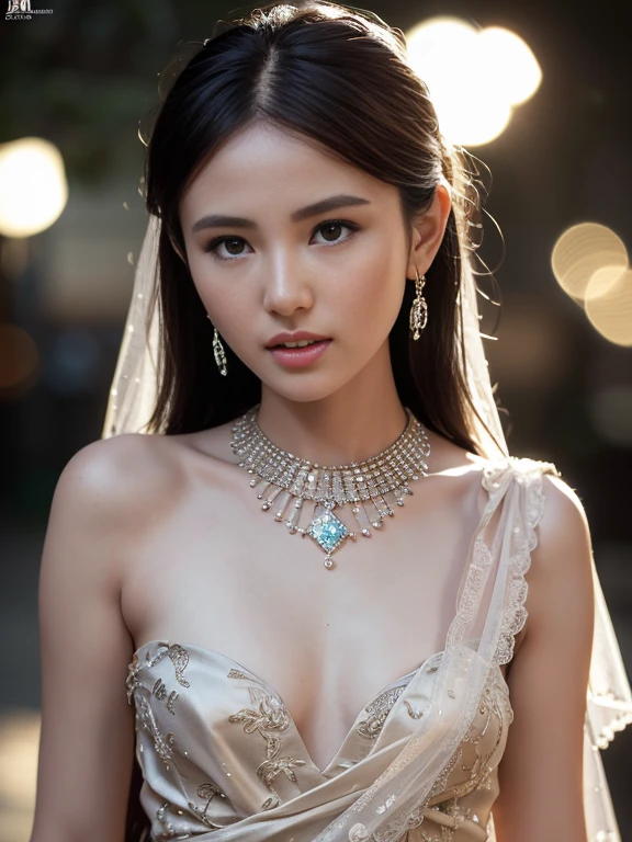 best quality, masterpiece, highres, 1girl,china wedding dress,hair ornament,necklace, jewelry,Beautiful face,slender, small breasts, tyndall effect,photorealistic, dark studio, rim lighting, two tone lighting,(high detailed skin:1.2), 8k uhd, dslr, soft lighting, high quality, volumetric lighting, candid, full body, high resolution, 4k, 8k, Bokeh