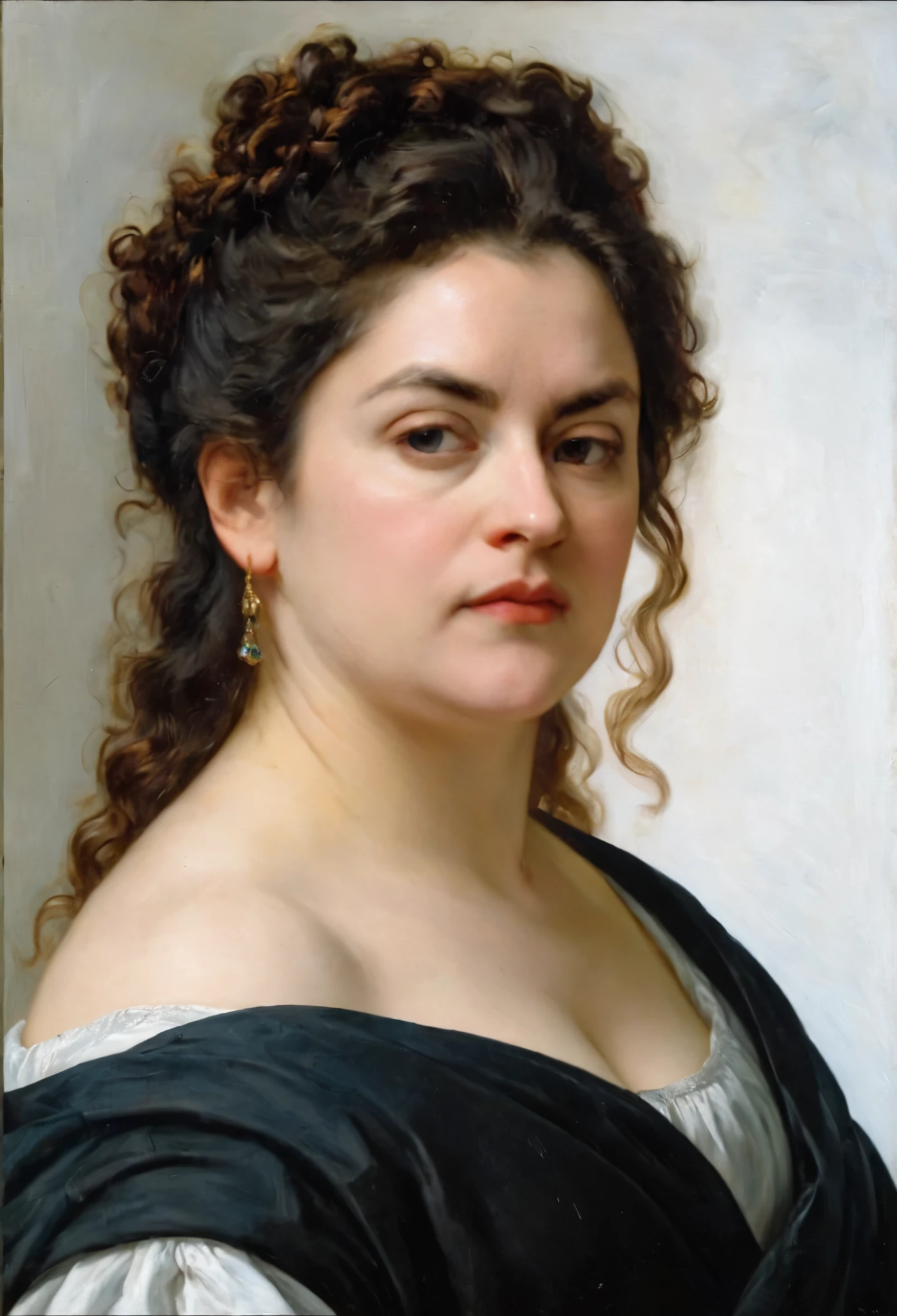 portrait painting of a thick Beautiful middle aged woman, extremely gorgeous , by Peter Paul Rubens, in Peter Paul Rubens style, by Caravaggio, intricate, flawless, masterpiece, Best quality, 