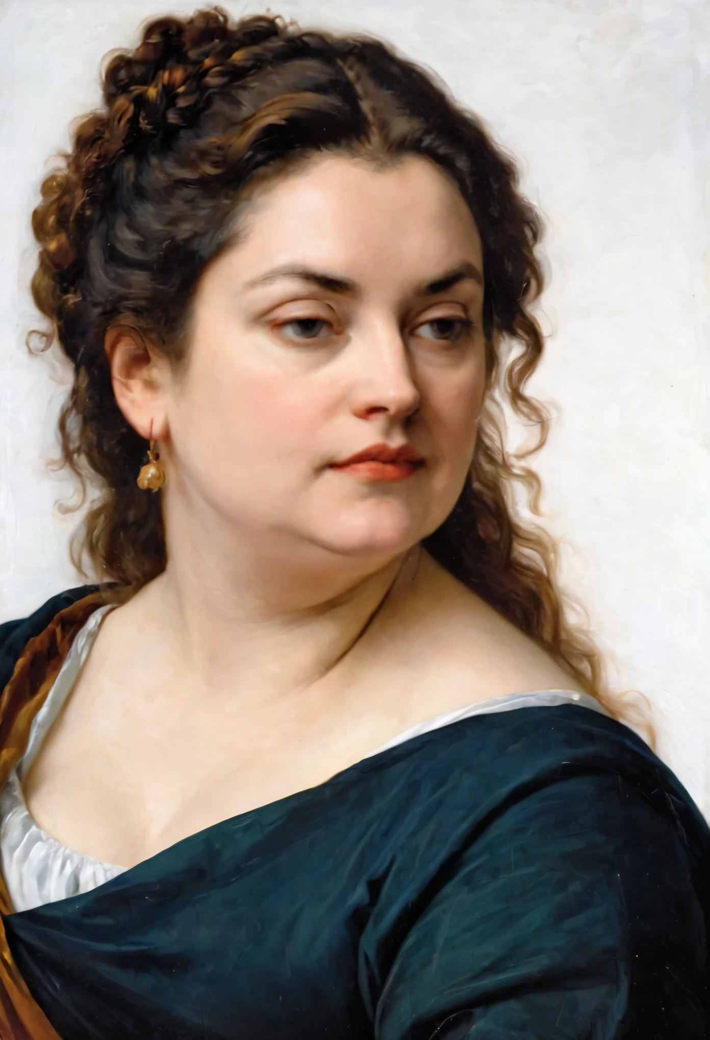 peinture de portrait d&#39;une belle femme d&#39;âge moyen épaisse, extrêmement magnifique , de Pierre Paul Rubens, dans le style de Pierre Paul Rubens, par Caravage, complexe, impeccable, chef-d&#39;œuvre, Meilleure qualité, 