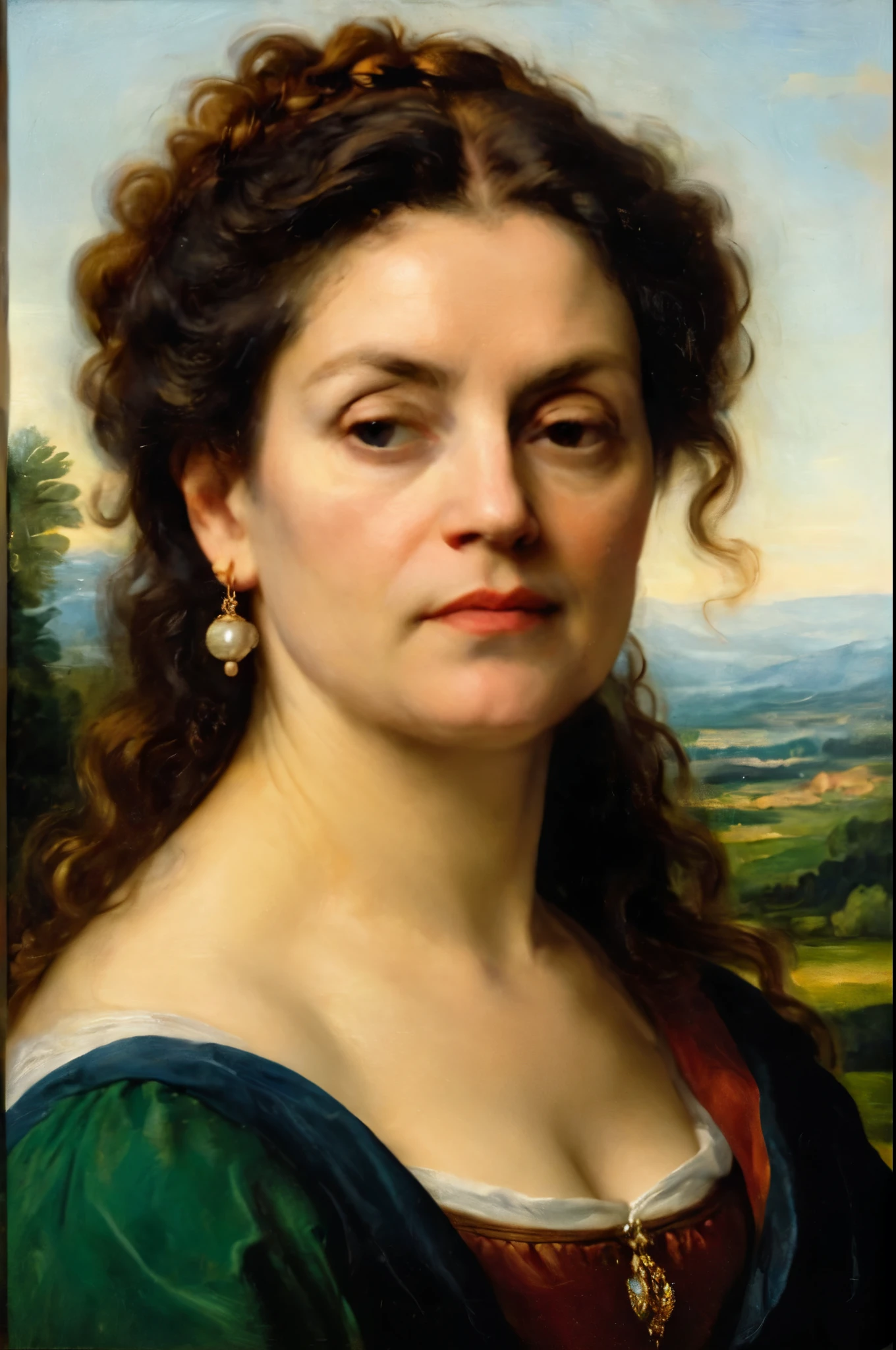 peinture de portrait d&#39;une belle femme d&#39;âge moyen épaisse, extrêmement magnifique , de Pierre Paul Rubens, dans le style de Pierre Paul Rubens, par Caravage, complexe, impeccable, chef-d&#39;œuvre, Meilleure qualité, 