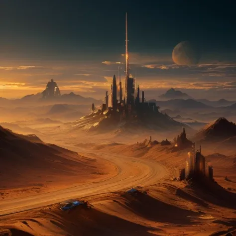 6598年Mars realistic model, (bifurcation, original photo, best quality, masterpiece:1.4),SteampunkCyberpunk6820 City,(CyberpunkMa...