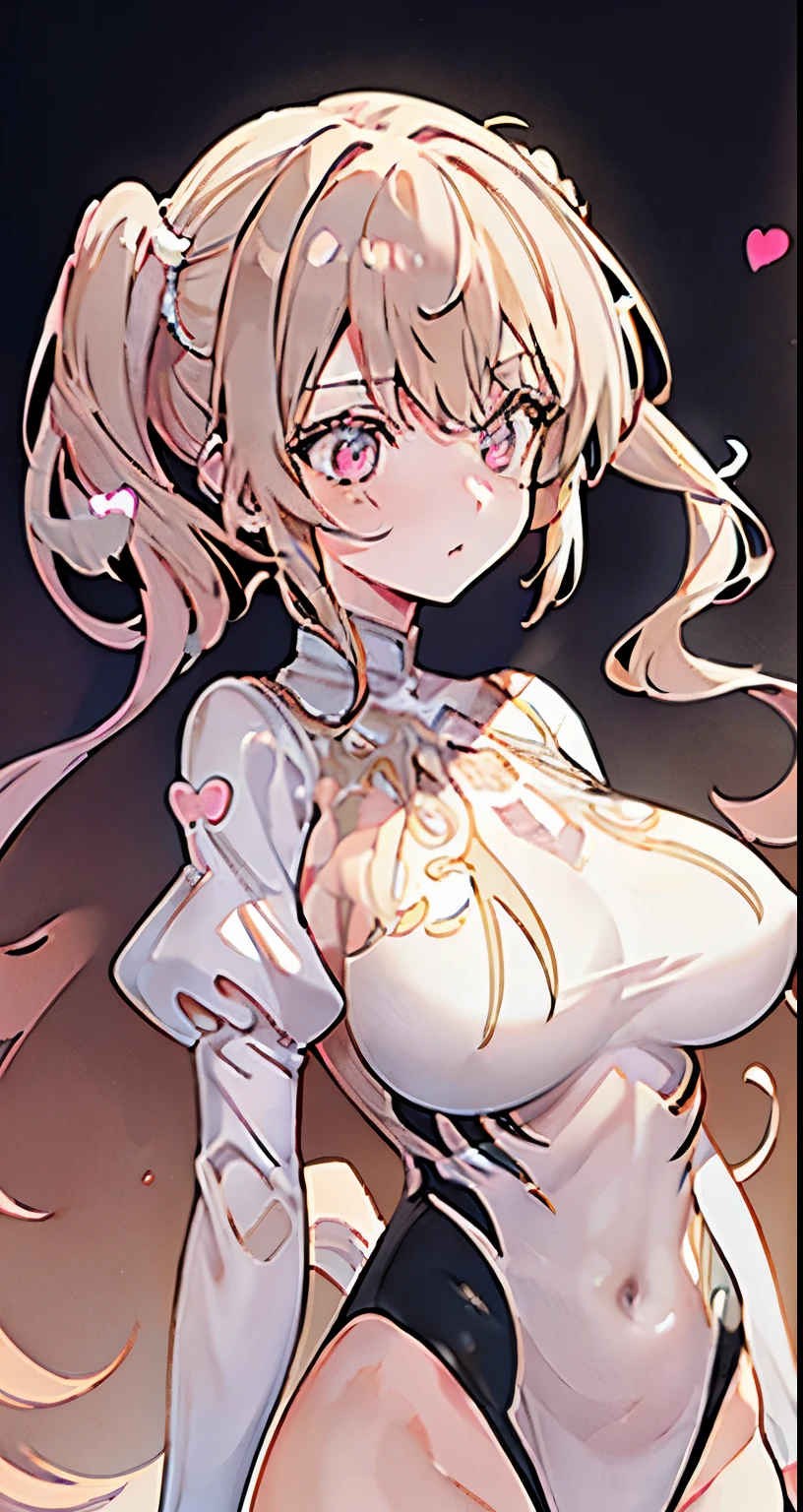 Anime girl avec de gros seins posant dans une tenue noire et blanche -  SeaArt AI