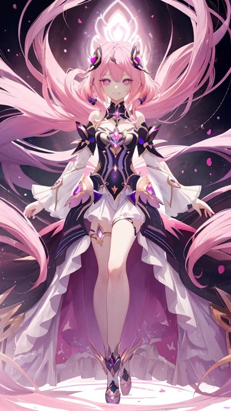 (full body),Elysia \(Honkai Impact\), Elysia, Portrait of the face of a girl, high detail, 1 girl, pink hair, pink eyes, shining...