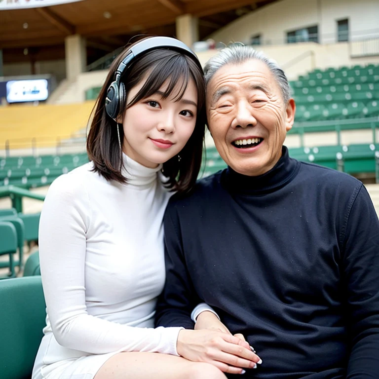 perfect face,Japanese old man,laughing