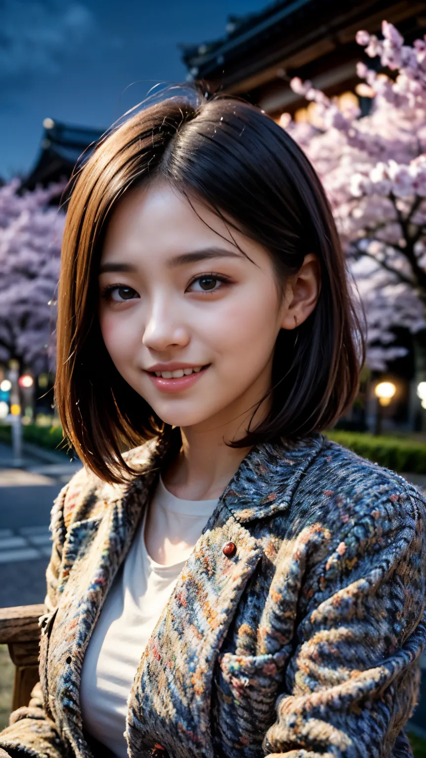 (close up portrait of a girl in a tweed jacket。:1.5), (8k, raw photo, 最high quality, masterpiece), (realistic, photo-realistic),...