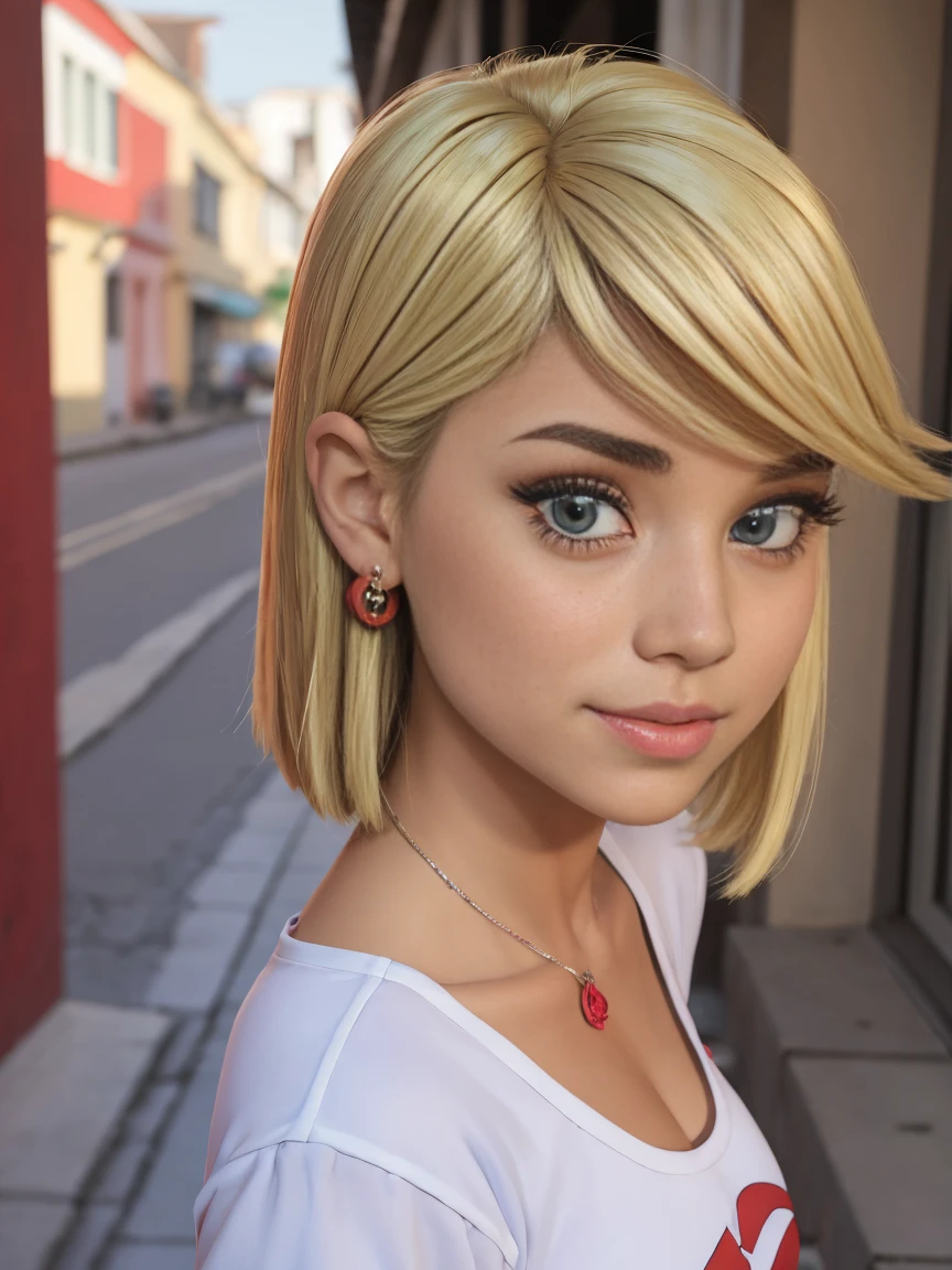 Chica rubia con el pelo largo روبيو, اتجاهات الفن الرقمي في مجتمع CG, الفن الرقمي, فتاة شقراء جميلة, مراهقة شقراء جميلة, روبيو, فتاة مراهقة جميلة rubia, صورة لفتاة جميلة , 16 سنة, ابتسامة لطيفة ,عيون زرقاء , مكياج لطيف , ظلال العيون الزرقاء  , فتاة مراهقة جميلة , 16 سنة  , مكياج لطيف , ظلال العيون الزرقاء , شفاه حمراء , كل الجسم , تظاهر مثير , جسم مراهق جميل ,ترتدي ليني زي المشجع الأحمر مع تنورة قصيرة بيضاء ,ملابس المشجع الحمراء مع تنورة قصيرة , ملابس المشجع الحمراء مع تنورة قصيرة , ابتسامة لطيفة , foto de كل الجسم