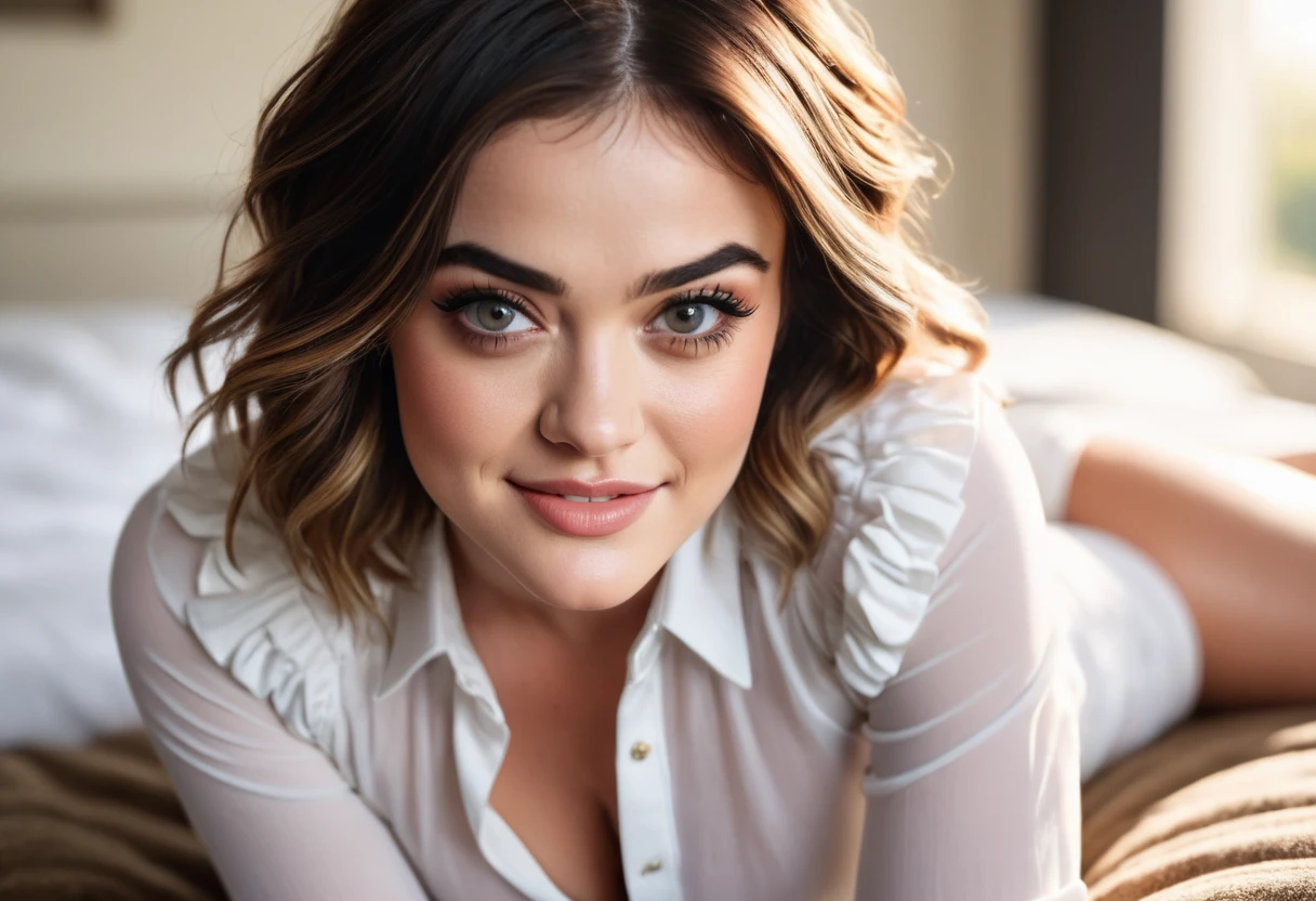 Lucy Hale, BeautiFul Woman, Perspektive des Spielers, Linsenreflexion -  SeaArt AI