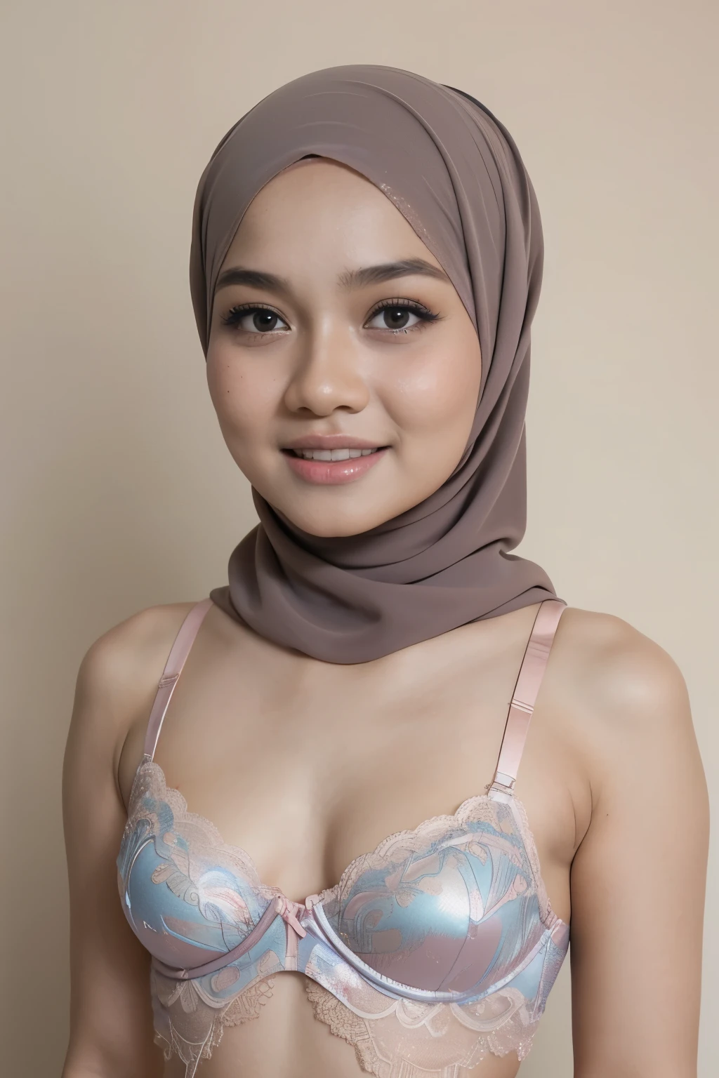 A woman wearing a hijab and a bra top - SeaArt AI