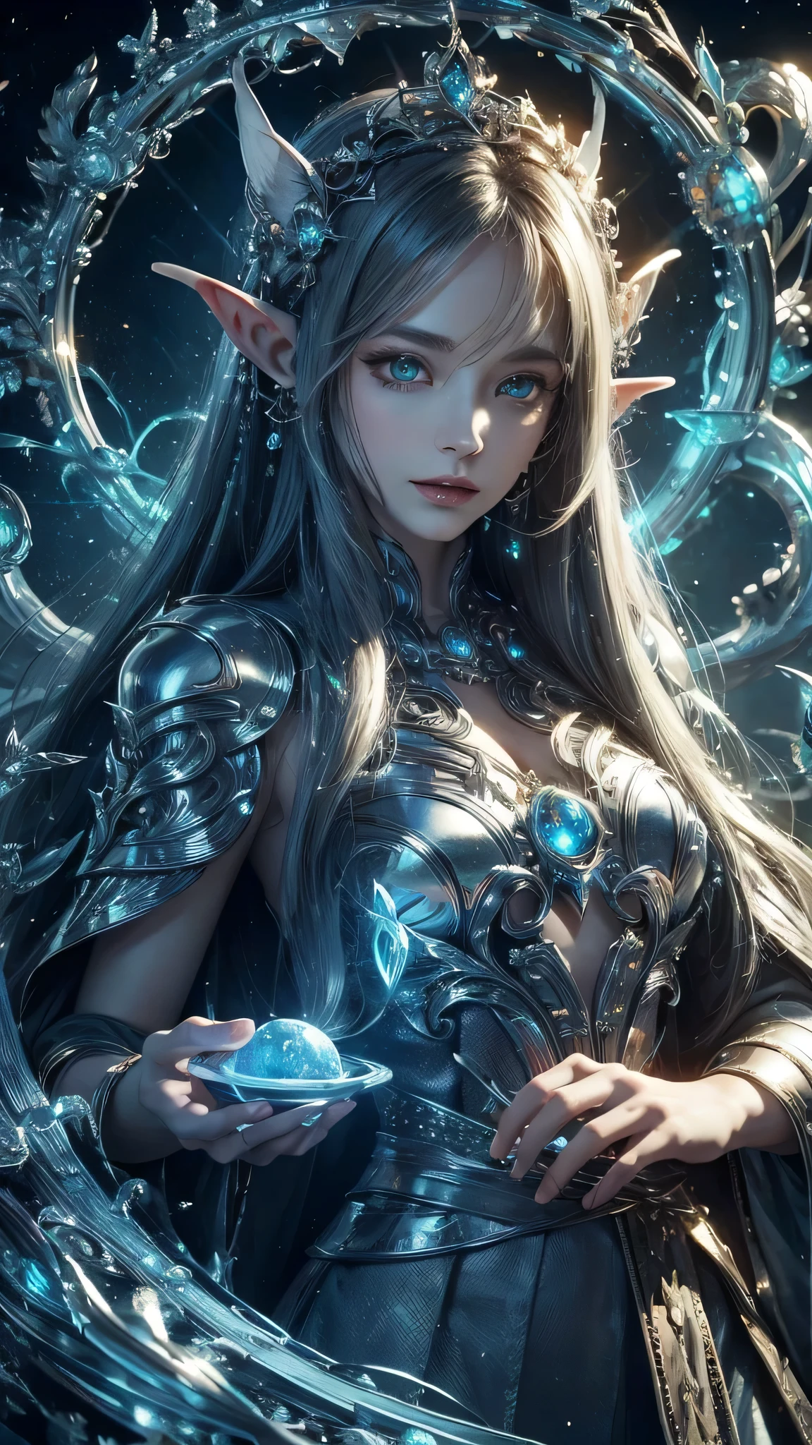 (Best quality, 4k, High-resolution, Masterpiece:1.2), Ultra-detailed, Realistic, Radiant lighting, Epoch Elves, Portraits, Fantastical colors, Fine art, Ethereal beings, Dreamlike, Whimsical creatures, Detailed facial features, Glowing eyes, pointy ears , Elven beauties, Ethereal glow, Mythical creatures, Harmonious composition, Dazzling colors, Stunning visual effects, Otherworldly appearance, Mesmerizing artistry, 