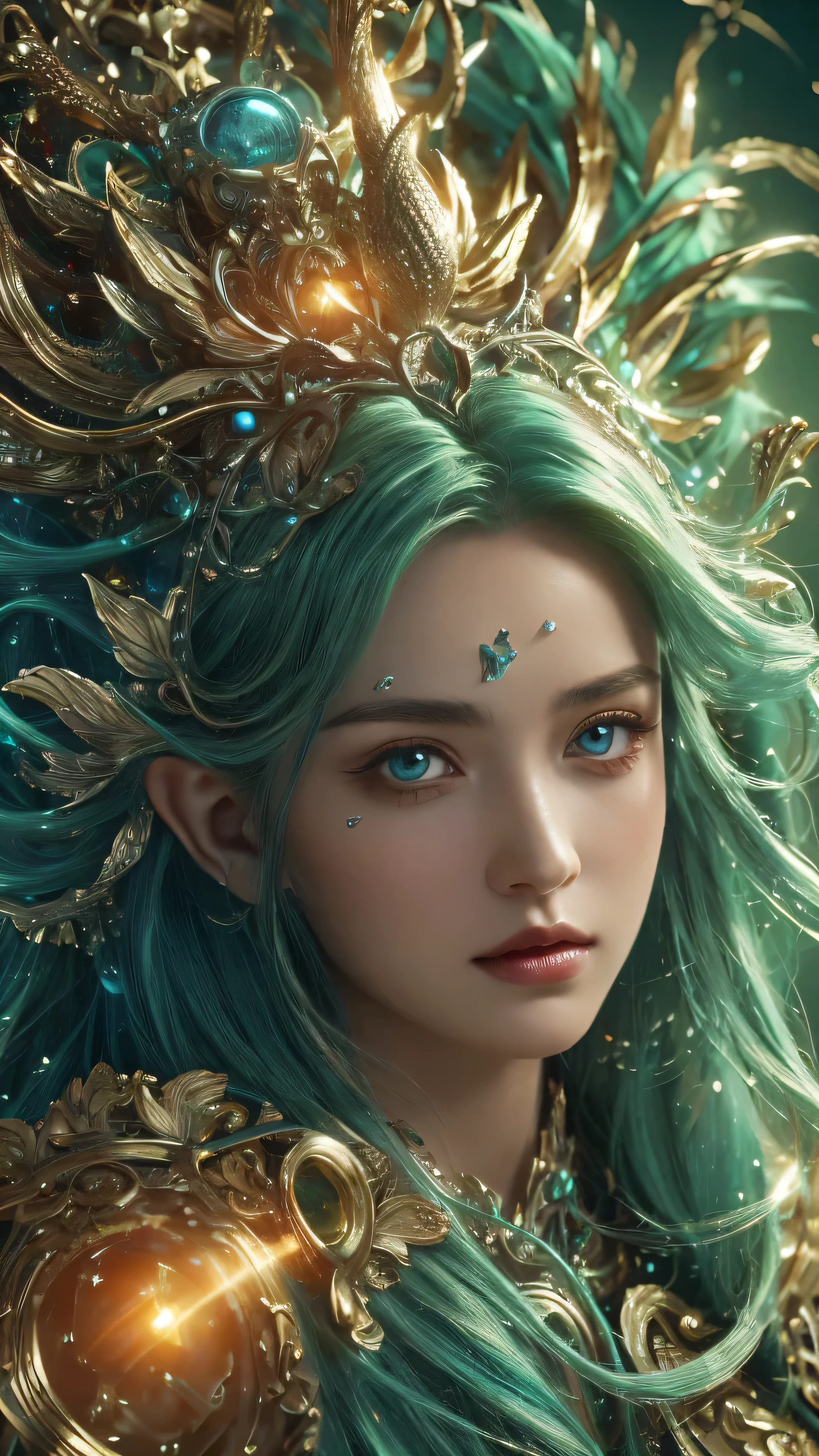 (Best quality, 4k, High-resolution, Masterpiece:1.2), Ultra-detailed, Realistic, Radiant lighting, Epoch Elves, Portraits, Fantastical colors, Fine art, Ethereal beings, Dreamlike, Whimsical creatures, Detailed facial features, Glowing beautiful eyes, pointy ears , Elven beauties, Ethereal glow, Mythical creatures, Harmonious composition, Dazzling colors, Stunning visual effects, Otherworldly appearance, Mesmerizing artistry, correct anatomy ,