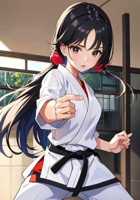 Karate Girl、black hair