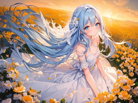 masterpiece, best quality, extremely detailed, (illustration, official art:1.1), 1 girl ,(((( light blue long hair)))), light bl...