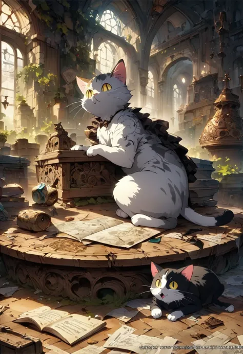 stray cat knight, (masterpiece, best quality, perfect composition, very aesthetic, absurdres, ultra-detailed, intricate details,...