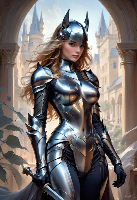 Cat Knight, by artgerm, best quality, masterpiece, very aesthetic, perfect composition, intricate details, ultra-detailed