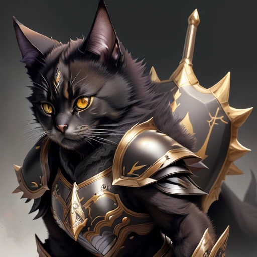 bigfootjinx, burmese cat, dark brown glossy fur, black points, yellow eyes, pointed ears, dressed as a knight, breastplate, gauntlet, greaves, pauldron, jousting, holding lance and shield, saddle, mounted on a burnese mountain dog, full body shot
