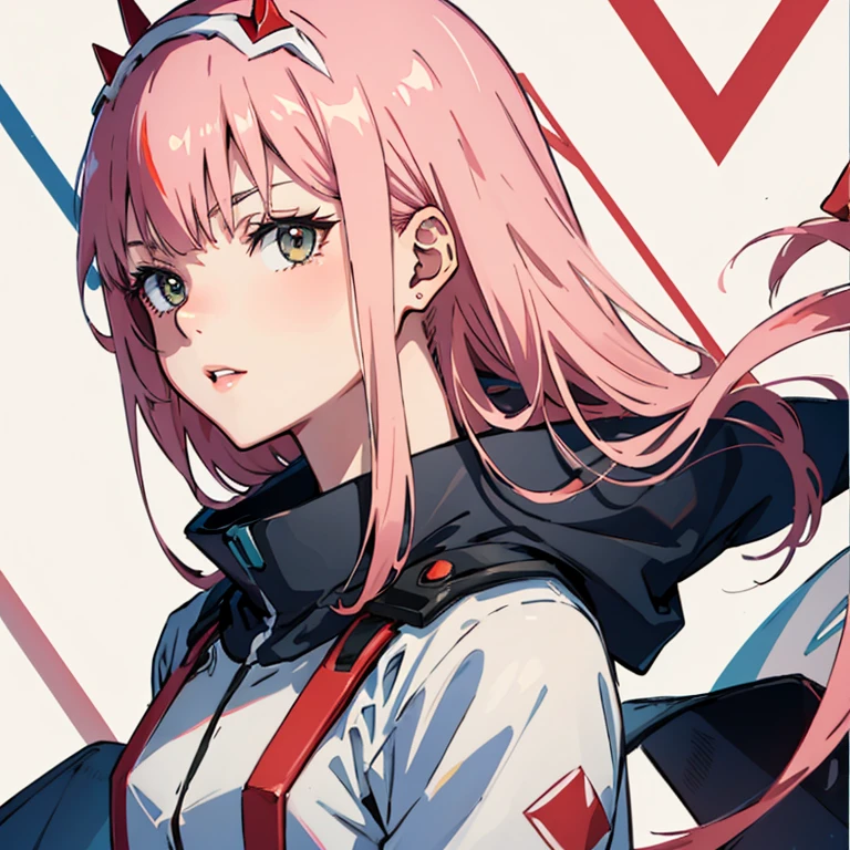 zéro deux , chérie dans le franxx, en couleur