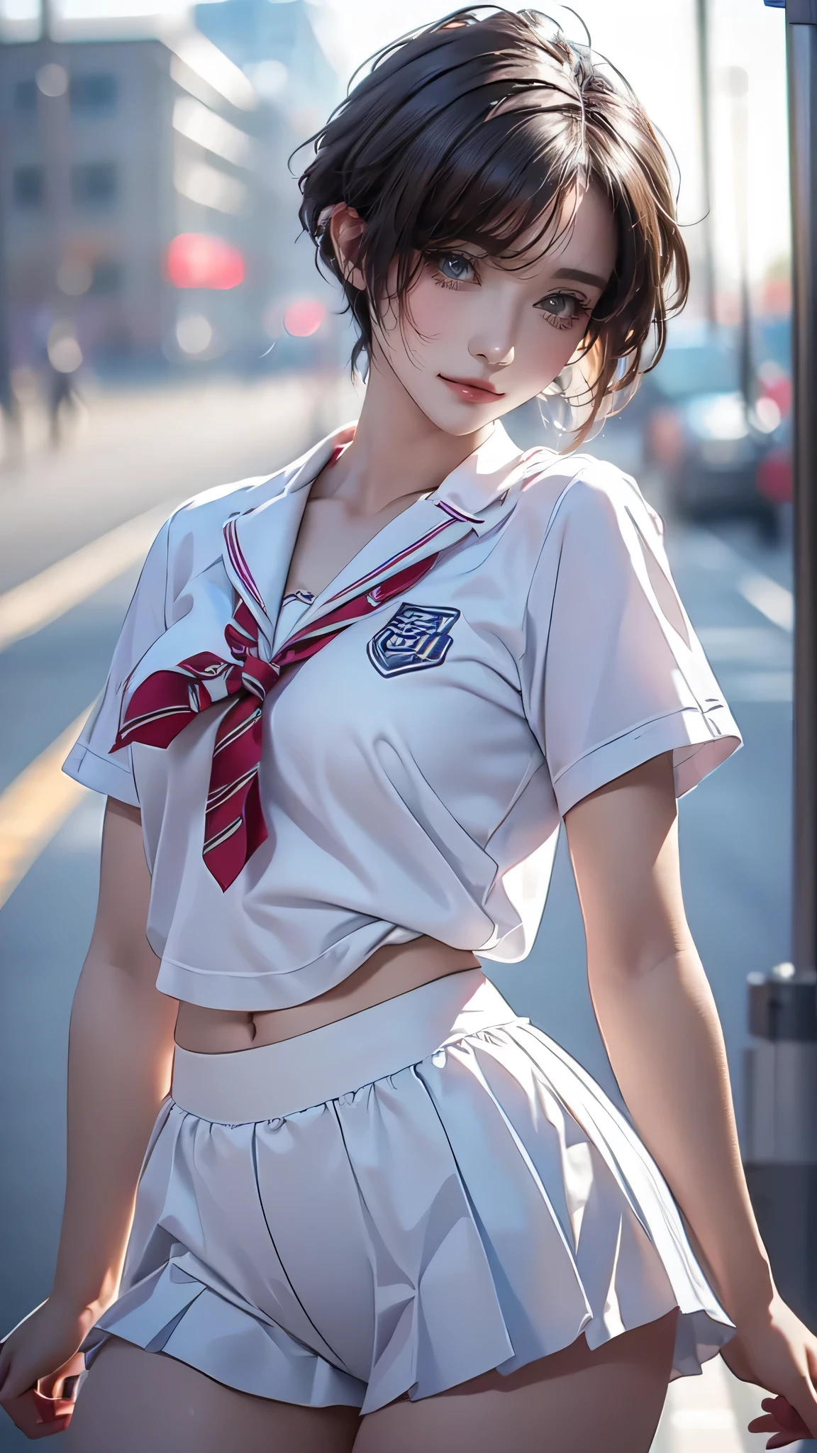 high school girl,(random sexy dance pose),(Highest image quality, (8K), Ultra-realistic, Best Quality, High quality, High Definition, high quality texture, high detailing, Beautiful detailed, fine detailed, extremely details CG, Detailed texture, realistic representation of face, masterpiece, presence, Dynamic, Bold)