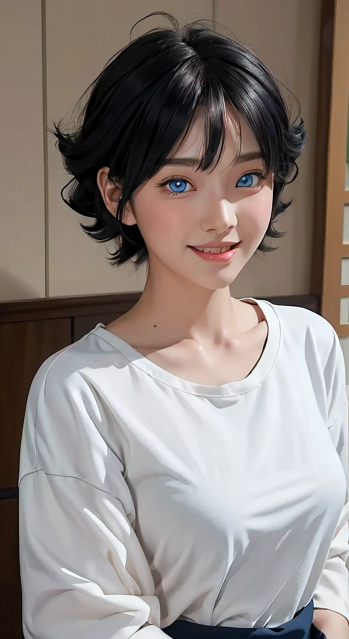 Turns every photo work art ,of a woman with long black hair and a pink shirt, she has a distant expression, semi realistic anime, in an anime style, semirealistic anime style, she has black hair, in anime style, (blue eyes:1.3), blunt bangs ,Uzumaki Himawari ,realistic ultra high qualiti detail images HD Restoration ,Ai,filter ,super detail clothes ,eliminates  to enchance igamages quality ,Best anime realistic ,1girl ,masterpiece ,from of a woman with long black hair and a pink shirt, she has a distant expression, semi realistic anime, in an anime style, semirealistic anime style, she has black hair, in anime style, (blue eyes:1.3), blunt bangs ,quality detail ,perffect charakter real live , high detailed photos real ,anime from realistic ,photrait realism , super detail ,cute eyes , detail hair ,ultra high quality ,Hd resulition ,