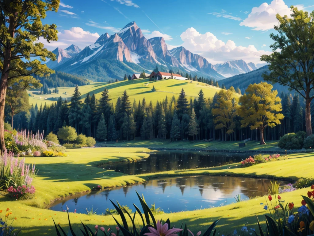 (best quality,4k,8k,highres,masterpiece:1.2),ultra-detailed,(realistic,photorealistic,photo-realistic:1.37),scenic countryside landscape,through a window,highly detailed trees,rolling hills and fields,lush green grass,vibrant flowers in full bloom,colorful butterflies dancing in the air,soft sunlight streaming through the window,creating a warm and serene atmosphere,faraway mountains in the distance,adding depth and dimension to the scene,peaceful and tranquil ambiance,impeccable clarity and sharpness,as if captured by a professional photographer.