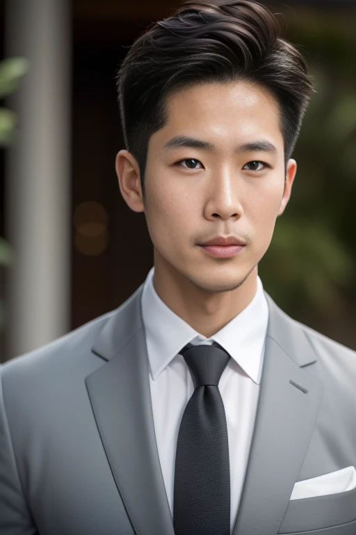 Alafid Asian man wearing suit and tie posing for photo, Handsome Chad Chin, Wu Ruben, Mr. Cao, New Kevin, Wen Junni, Derek, Asian men, Zhang Shuhao, Headshot, Zheng Zhongyuan, Jia Yan, korean artist, Headshotgraph, Inspired by Lee Joong-geun, Close-up avatar, Korean male, Peter Chung