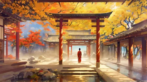 beautiful anime scenes, vivid japanese landscapes, japanese vfx, japonism 3d 8k ultra detailed, anime beautiful peace scenes, be...