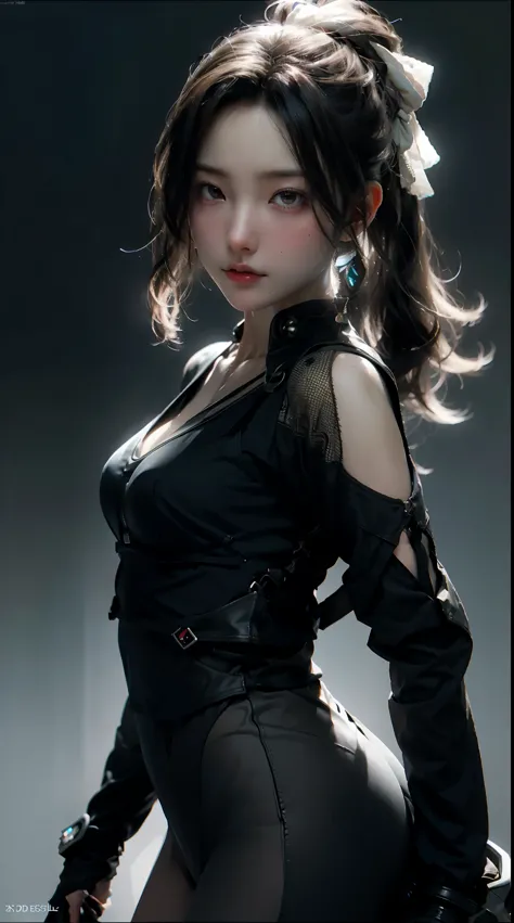 ((best quality)), ((Masterpiece)), (details:1.4), 3d, Image of a beautiful cyberpunk woman.,HDR (high dynamic range),Ray Tracing...