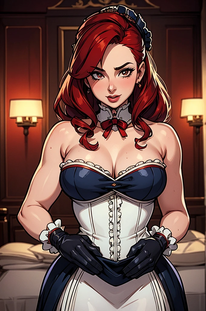 A sexy/cute dickensian lady sweet/wholesome skinney , Traditional/conservative dress. Exudes love, conservative values. Thick Red hair. elegant dickensian dress. , fair-skinned woman, view viewer, Face Madura, Delicate gloves,, attractive look, impressive woman, romantic mood. Excited. Prudishly dressed.
