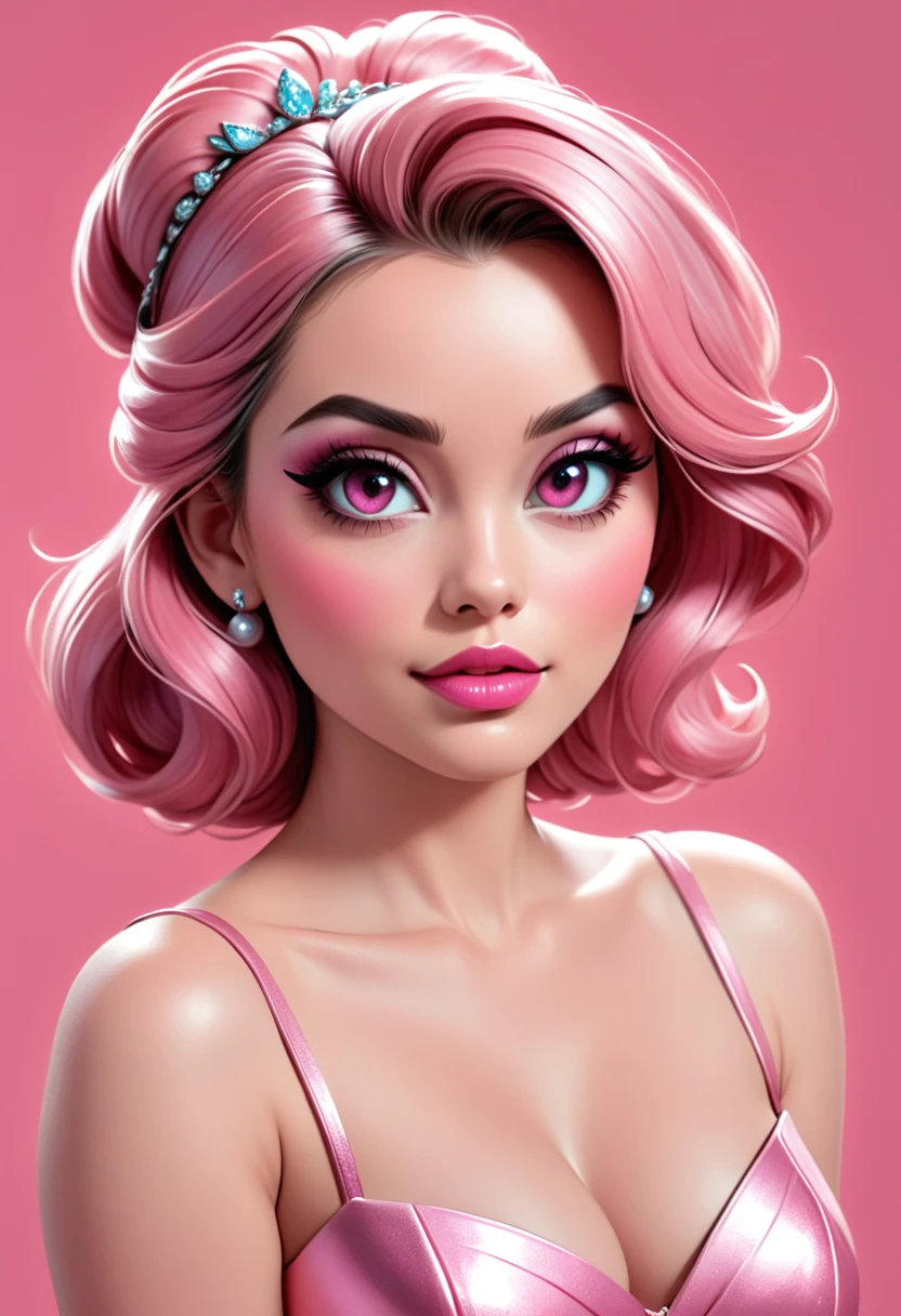 princess, novo realismo, ultra realism, ultra detalhe, fotorrealista, 4K, fotopintura, anáglifo, fotografia de noivado, Femme Fatale, maquiagem rosa, ProFessional Photography, Sessão fotográfica premiada, hiper-realista, Canon 1DX Mark III, 35mm, F/8