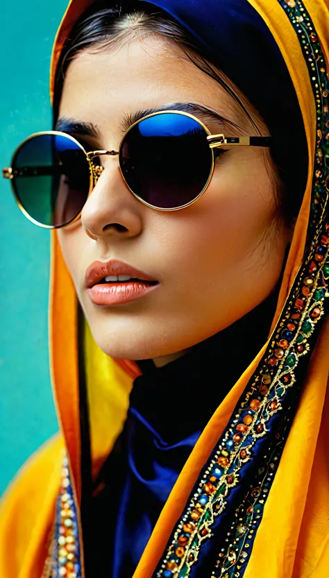 Persian color palette , Persian art, Persian girl, Persian, Iranian, Iran,nun, WEARING DARK, SHINY GLASSES folk costumes (Lina C...