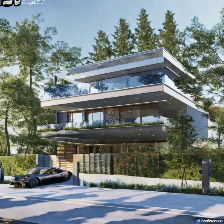 (masterpiece, best quality:1.2), villa, impressive light and landscape, vray render, best exterior design,outdoor