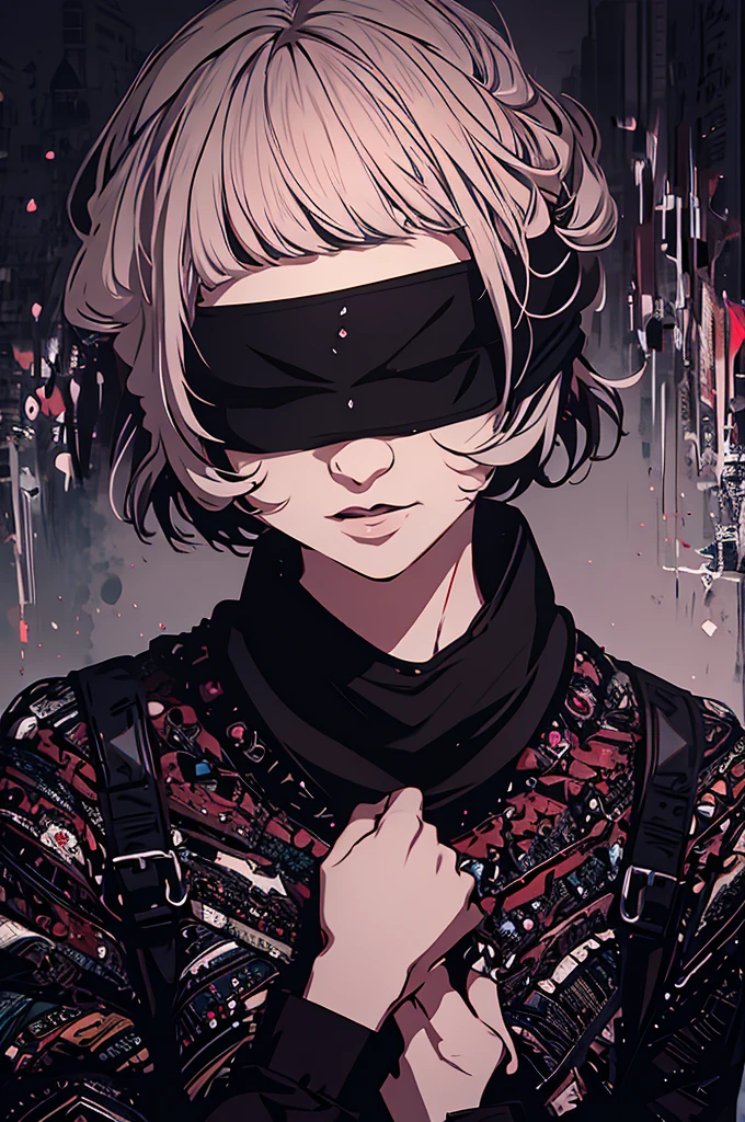 anime - style image of a woman with Blindfoldeded eyes,فتى Blindfoldeded, Blindfolded, Best anime wallpaper 4k konachan, 2b, 2 b, Persona 5 art style wlop, Anime art wallpaper 4k, Anime art wallpaper 4k, black Blindfolded, A work of art in the Quwaiz style, Anime art wallpaper 8k, 4K anime style