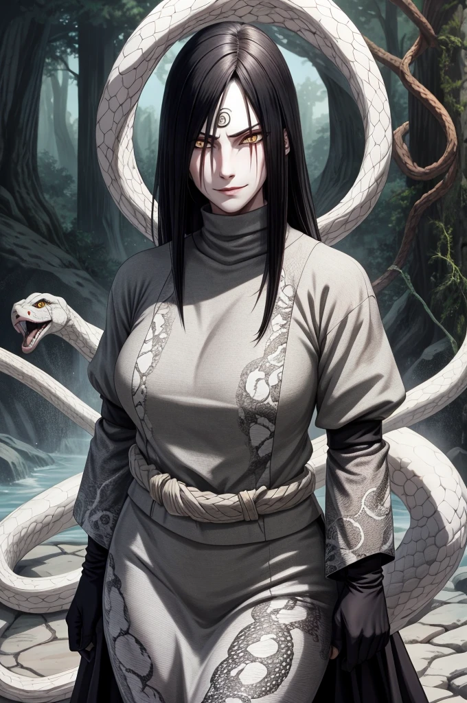 {-erreur_de_anatomie:1.0} style animé, chef-d&#39;œuvre, absurdités, Orochimaru\(Naruto\), 1 fille solo, femme mature, Chemise oversize à larges épaules, composition parfaite, détaillé lips, gros seins, Beau visage, Proportion du corps, rougir, Long cheveux noirs, ( cheveux noirs), les yeux jaunes, Gaze douce, super réaliste, détaillé, séance photo, Visages et corps réalistes, chef-d&#39;œuvre, meilleur quality, meilleur ( serpent blanc) illustration, hyper détaillé, 1 fille, seulement, glamour, rougir, tout le corps, 